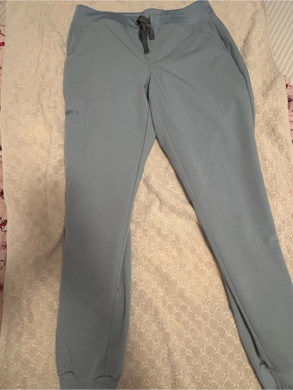 Figs women’s Light Blue Drawstring Joggers with Cargo Pocket